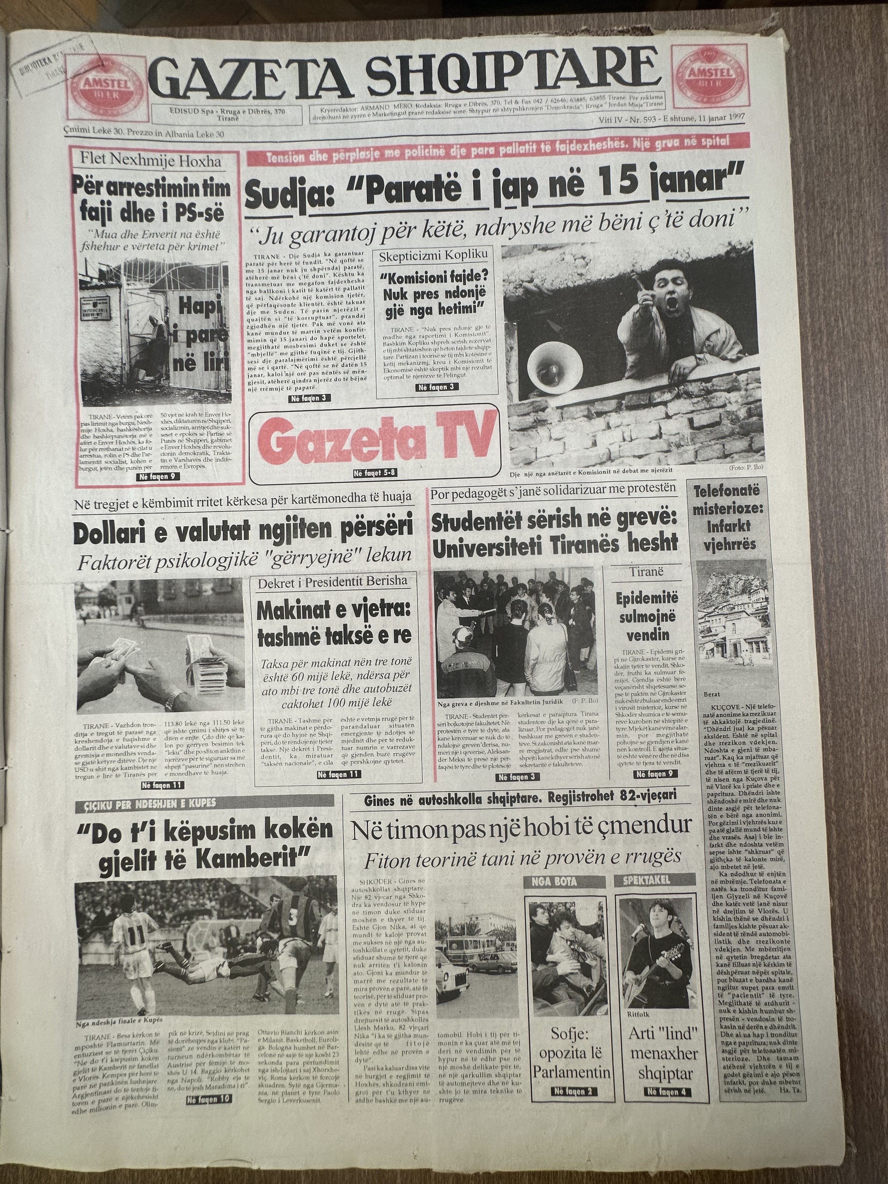 Gazeta Shqiptare 1997-01-11